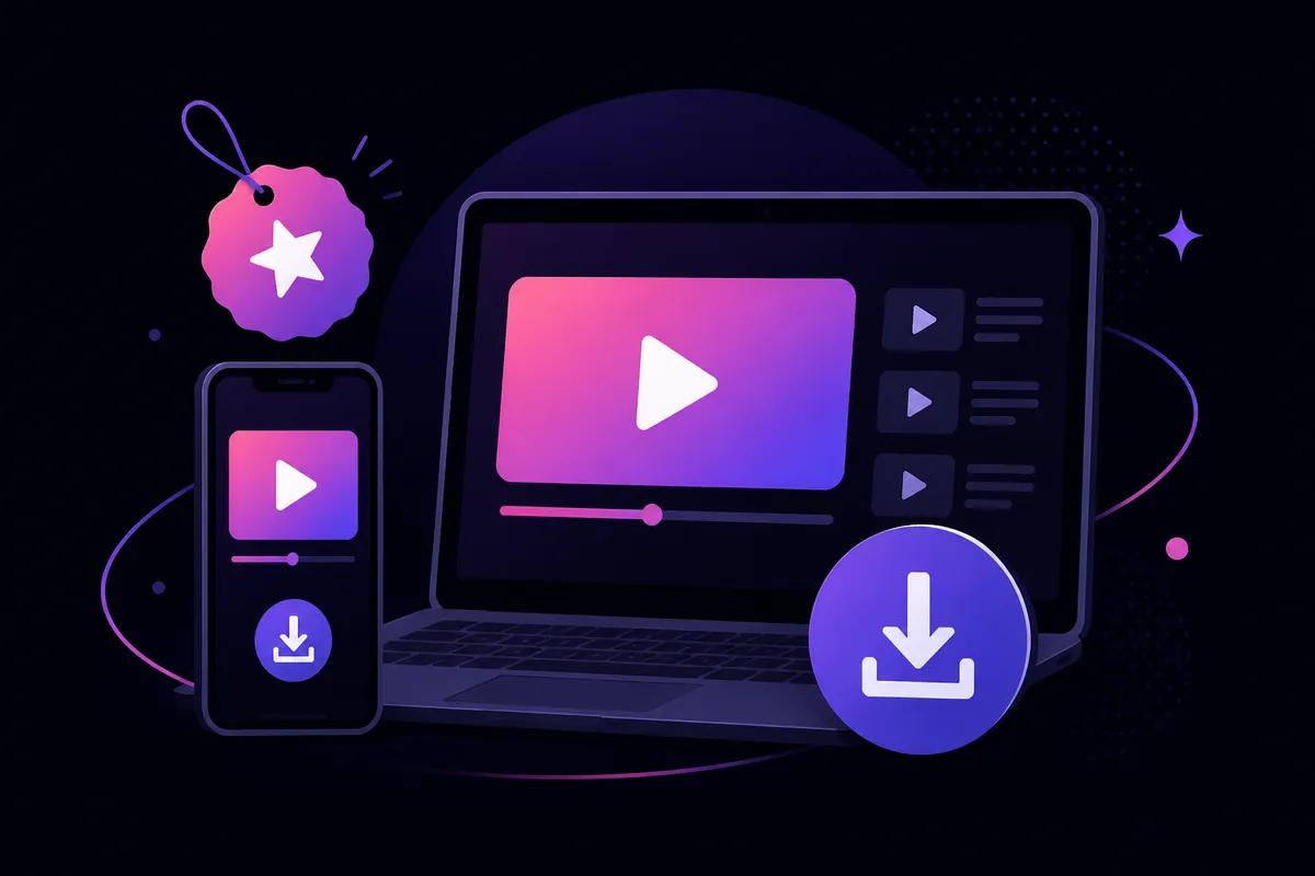 Illustration of downloading YouTube videos for free using a browser tool