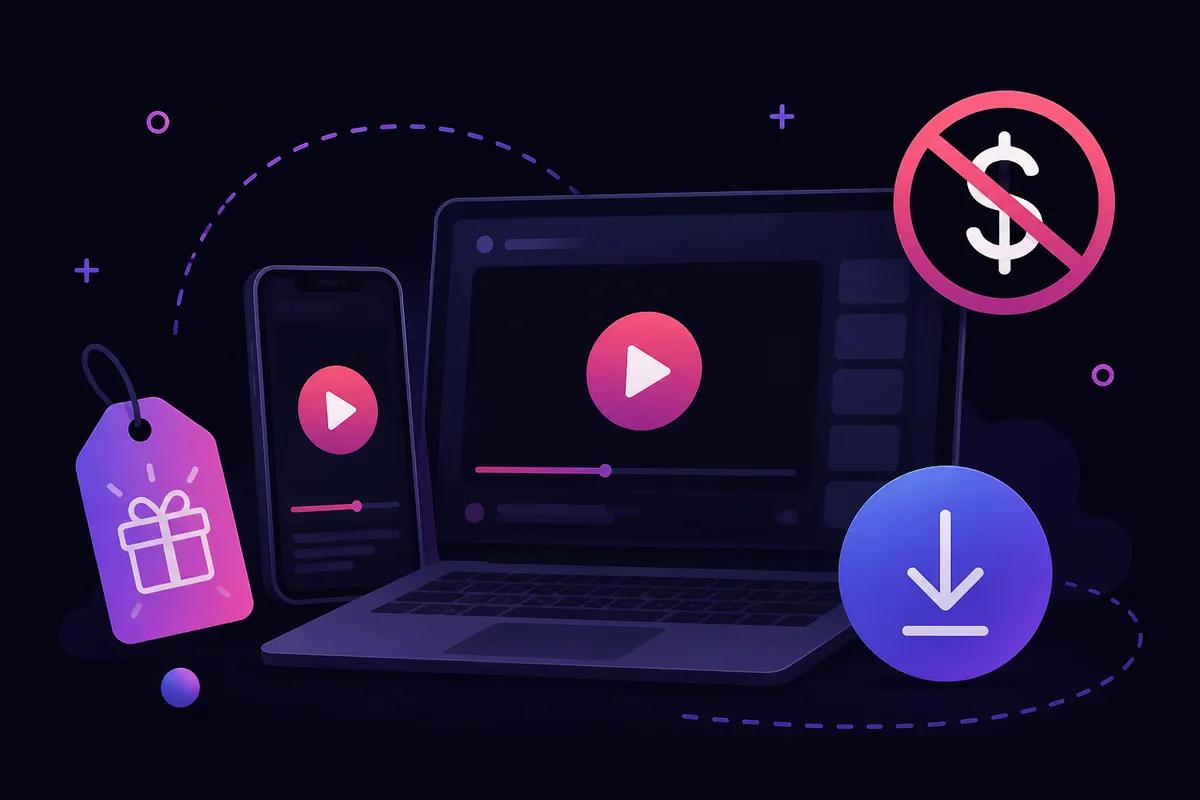 Illustration of downloading YouTube videos without Premium using a free browser tool